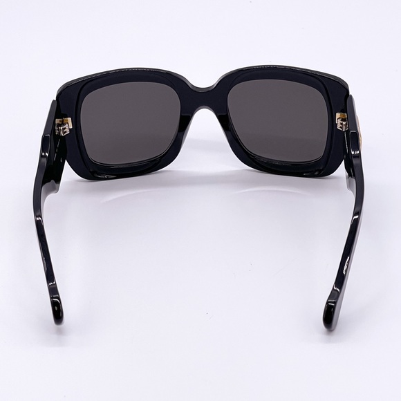 NEW BALENCIAGA WOMEN OVERSIZED BLACK SUNGLASSES BB0069S - Picture 8 of 12